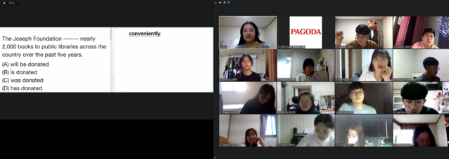 ▲ 계명대가 하계방학 기간중 외국어 특강을 실시간 온라인을 통해 수업을 진행하고 있다.ⓒ계명대