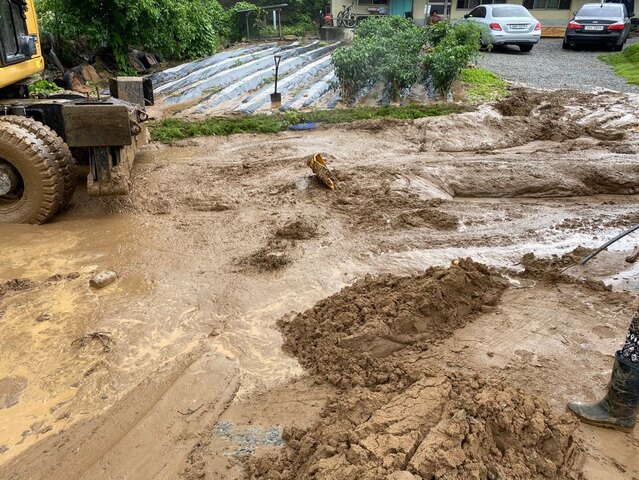 ▲ 집중호우로 피해를 본 음성군 삼성면 삼대리.ⓒ음성군청.