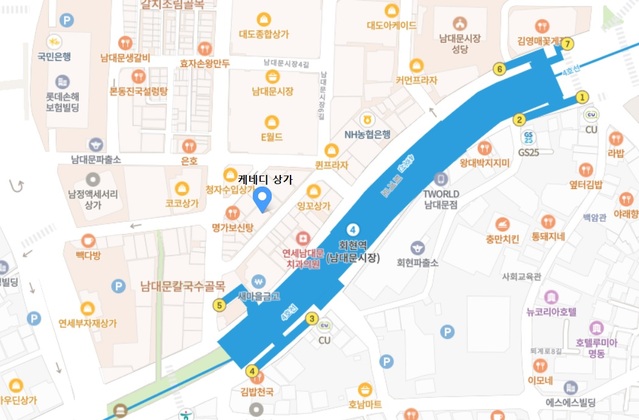 ▲ 남대문시장 케네디상가 ⓒ네이버 지도