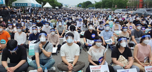 ▲ 지난 7일 여의도공원에서 '젊은의사 단체행동'이 개최됐다. ⓒ대한의사협회