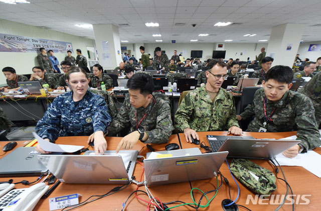 ▲ 과거 실시했던 한미연합 지휘소훈련(CPX). ⓒ뉴시스. 무단전재 및 재배포 금지.