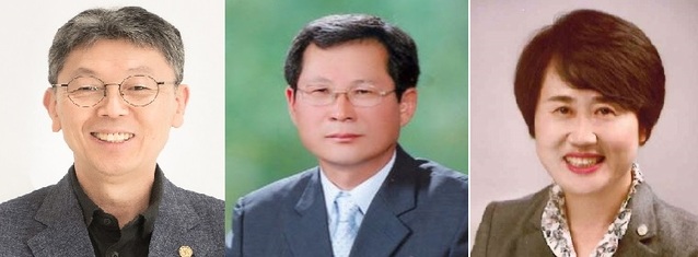 ▲ 교육국장 박창호, 기획국장 구본학, 청주교육장 김영미씨(좌로부터).ⓒ충북도교육청