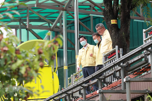 ▲ 김학동 예천군수가 곤충생태원 등 주요시설 안전점검에 나섰다.ⓒ예천군