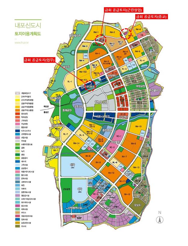 ▲ 충남 내포신도시 토지이용계획도.ⓒLH