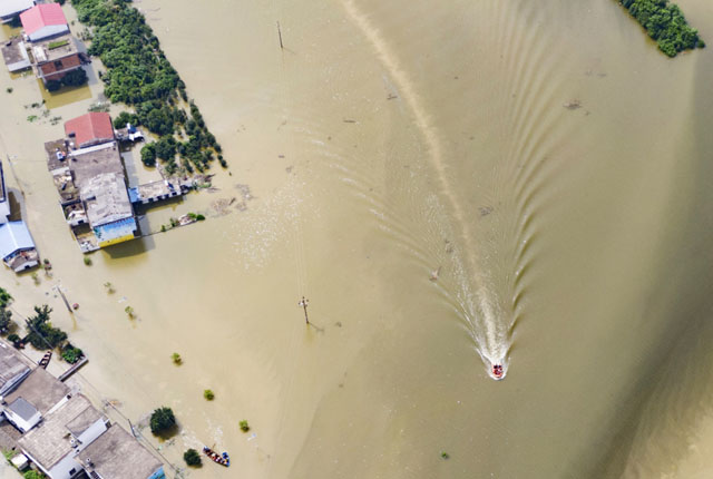▲ 물에 잠긴 안후이성. ⓒ뉴시스 AP. 무단전재 및 재배포 금지.