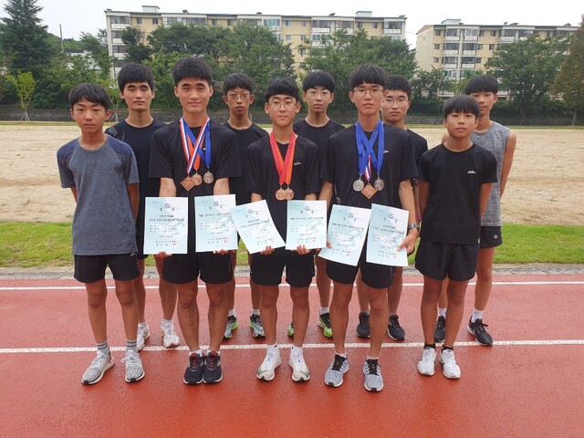 ▲ 순심고등학교 마라톤팀.ⓒ순심고