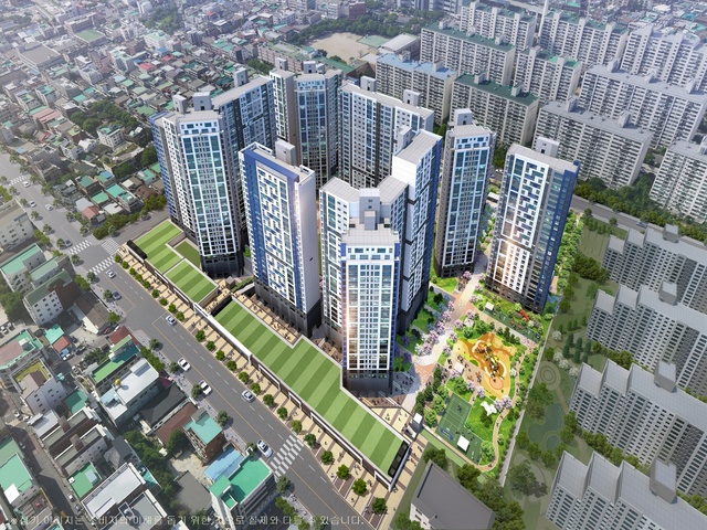 ▲ 더샵 수성라크에르 조감도.ⓒ포스코건설