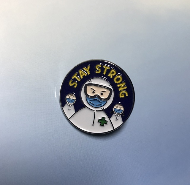 ▲ 충북 청주지역 고등학생들이 제작한 '코로나 배지'.ⓒ충북도교육청