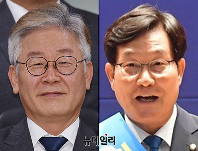▲ 이재명(왼쪽) 경기지사, 신동근(오른쪽) 더불어민주당 의원. ⓒ박성원 기자
