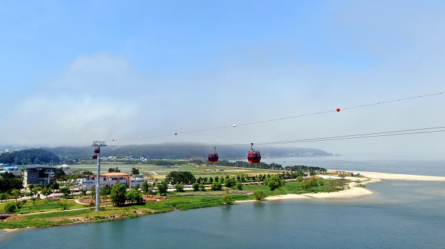 ▲ 울진왕피천케이블카 전경.ⓒ울진군