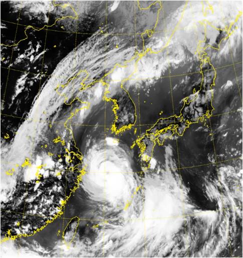▲ 제8호 태풍 바비 위성사진.ⓒ연합뉴스