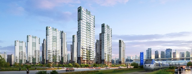 ▲ KTX오송역 대광로제비앙 투시도.ⓒ㈜대광건영