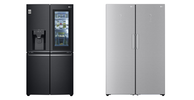▲ LG전자 신제품 인스타뷰 냉장고(왼쪽)와 컨버터블 냉장고(오른쪽) 제품 이미지 ⓒLG전자