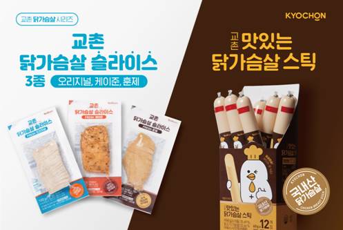 ▲ 교촌 닭가슴살 슬라이스 FRESH 3종ⓒ교촌에프앤비