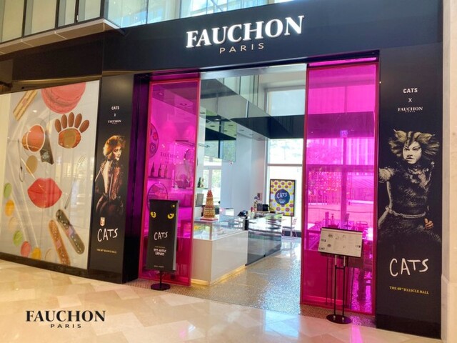 ▲ '캣츠' 캐릭터로 디스플레이한 포숑 롯데월드몰점.ⓒ클립서비스