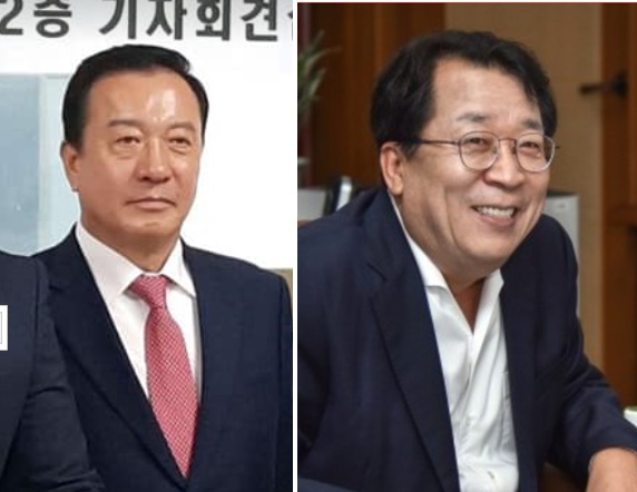 ▲ 엄태영 의원(왼쪽)과 이상천 제천시장.ⓒ엄 의원 페이스북 캡처, 제천시