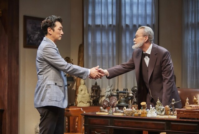 ▲ 연극 '라스트 세션' 공연사진 (왼쪽부터) 이석준, 남명렬.ⓒ파크컴퍼니