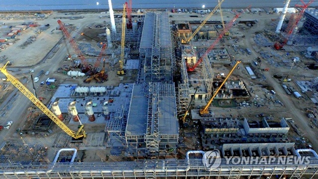 ▲ SK E&S가 계약한 미국 텍사스주 프리포트 지역에 조성 중인 LNG 액화설비. ⓒ연합뉴스