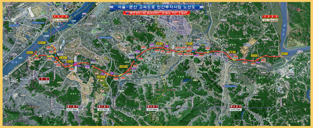 ▲ 서울~문산 공구별 노선도. ⓒ GS건설