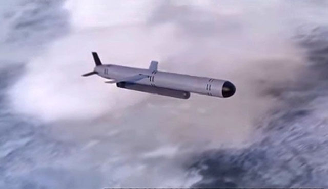 ▲ 스카이폴 핵추진 순항미사일 비행 상상도. ⓒ루스키 도조르 화면캡쳐.