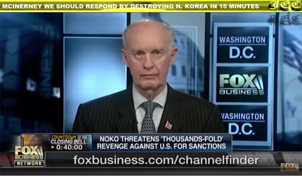 ▲ 토머스 맥니어니 예비역 공군 중장은 2017년 8월 폭스 비즈니스 인사이더와의 인터뷰에서 