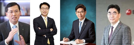 ▲ 사진 왼쪽부터 임영진 신한카드 사장, 이동철 KB국민카드 사장, 정원재 우리카드 사장, 이동면 BC카드 사장ⓒ뉴데일리