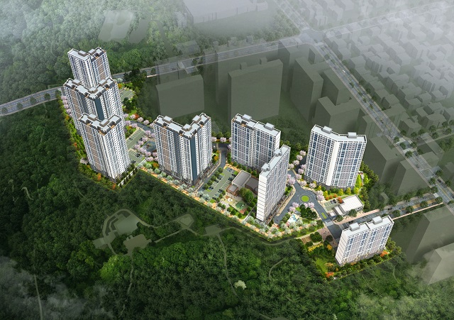 ▲ 충북 청주시 흥덕구 월명공원 공동주택 조감도.ⓒ한라