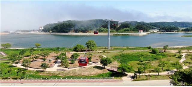 ▲ 울진왕피천케이블카 전경.ⓒ울진군