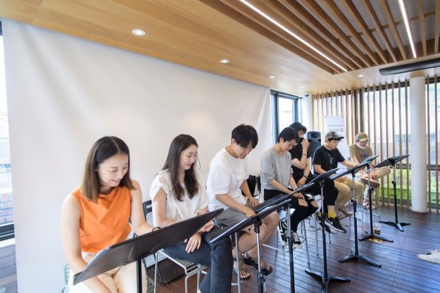 ▲ '두산아트스쿨: 창작 워크숍 3기' 희곡(배우들을 통해 낭독하는 모습).ⓒ두산아트센터