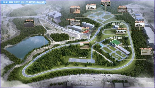 ▲ 충북 자율주행자동차 테스트베드 조감도.ⓒ충북도