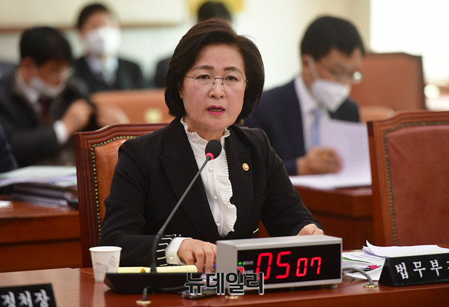 ▲ 추미애 법무부 장관. ⓒ정상윤 기자