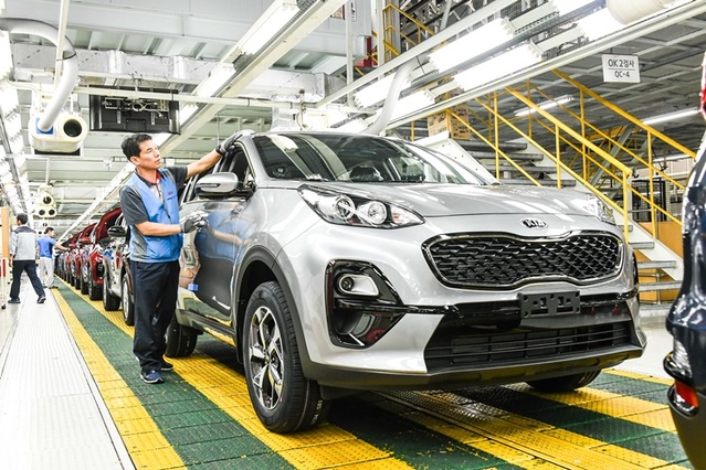 ▲ 기아자동차 광주 공장 생산라인. 본 기사 내용과 관계 없음 ⓒ기아차