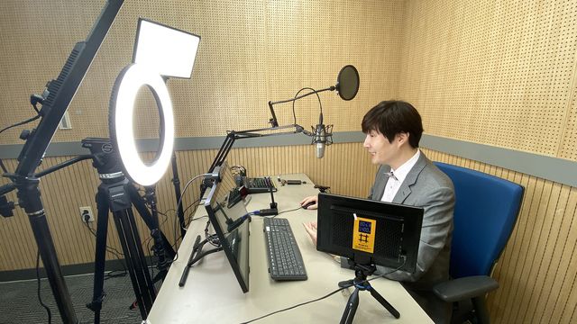 ▲ 스튜디오 수업 영상 촬영 장면.ⓒ대구대