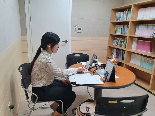 ▲ 학생생활상담센터 비대면 상담 장면.ⓒ대구대