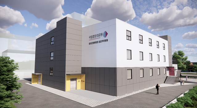 ▲ 코오롱모듈러스가 완공한 국립중앙의료원 음압병동 조감도. ⓒ 코오롱글로벌