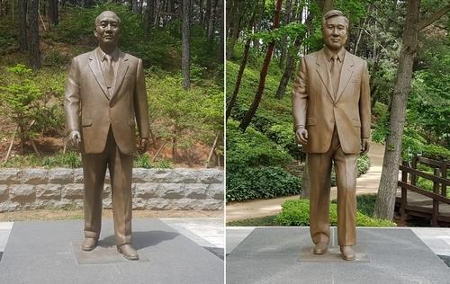 ▲ 청남대에 설치된 전두환·노태우 동상.ⓒ청남대
