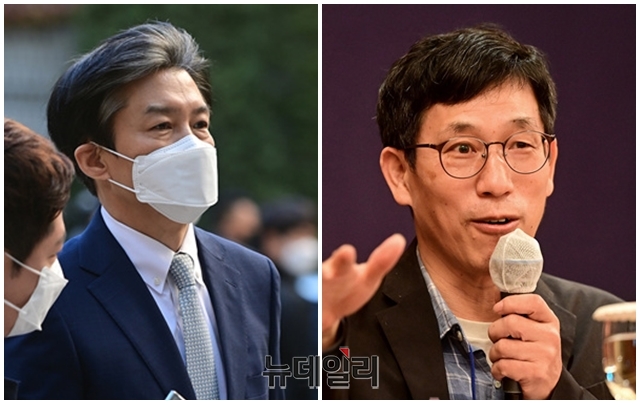 ▲ 조국 전 법무부 장관과 진중권 전 동양대 교수. ⓒ뉴데일리 DB