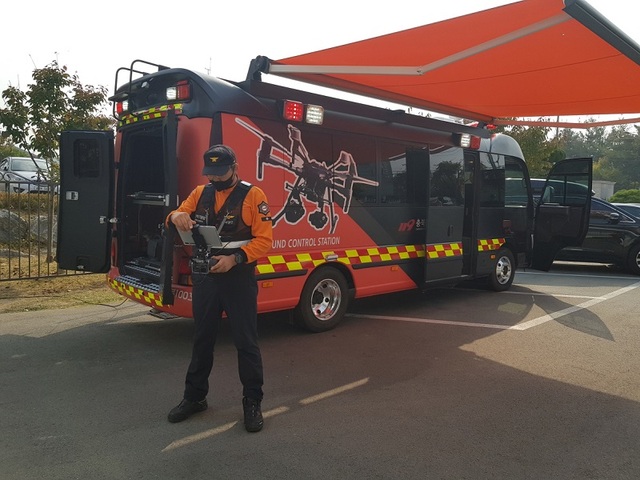 ▲ 충북소방본부는 전국 최초로 이동형 소방드론 영상관제시스템을 구축 완료하고 본격 운영한다.ⓒ충북소방본부