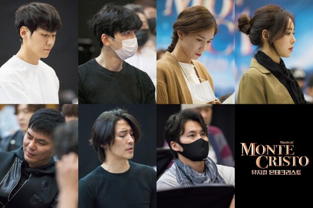 ▲ 뮤지컬 '몬테크리스토' 송스루 연습 현장.ⓒEMK뮤지컬컴퍼니