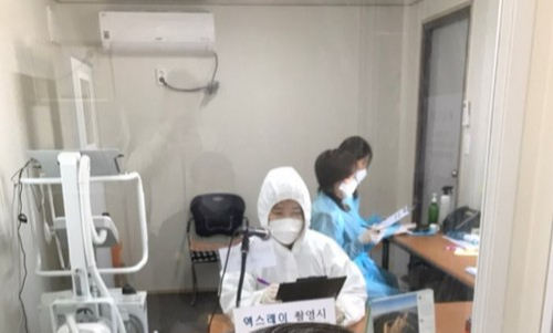 ▲ 진천군보건소 코로나19 선별검사소.ⓒ진천군