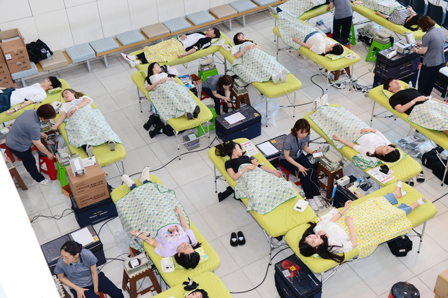 ▲ 2019년 지난 해 열린 제21회 대구보건대학교 헌혈 축제 모습.ⓒ대구보건대