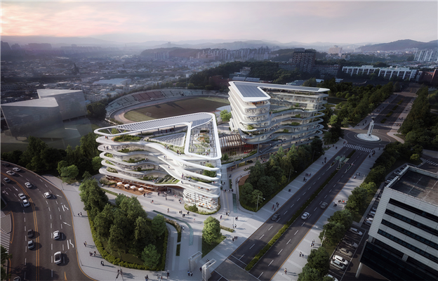 ▲ 한남대 캠퍼스 혁신파크 HUB동 조감도.ⓒLH