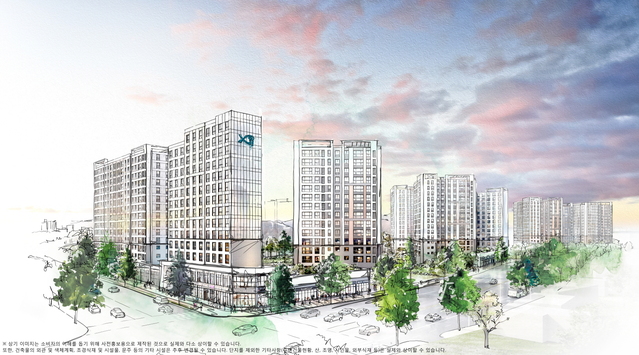 ▲ 판교밸리자이 메인투시도 스케치. ⓒ GS건설