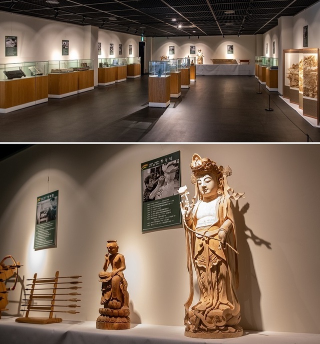 ▲ 증평군은 22일까지 독서왕김득신문학관에서 도지정 무형문화재 기능보유자 합동 기획전시회를 연다.ⓒ증평군