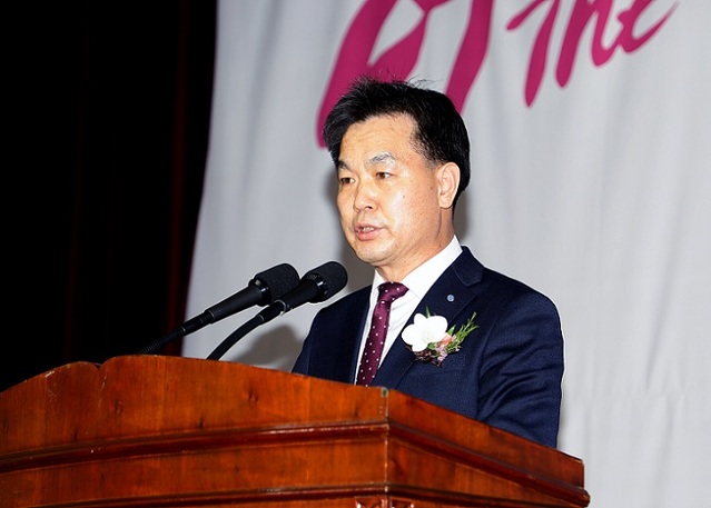▲ 김진균 신임 행장 취임식.ⓒ수협은행
