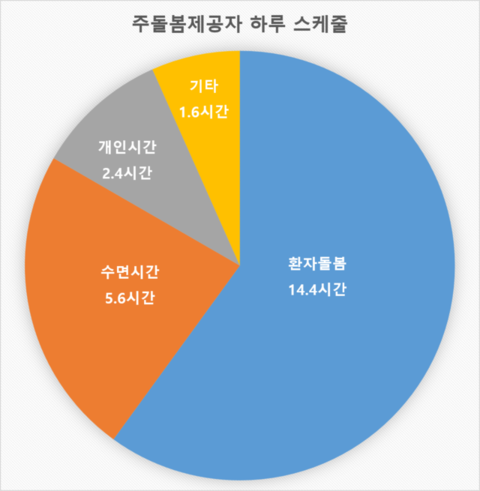 ▲ 중증 소아청소년 환자 주돌봄 제공자 일정. ⓒ서울대병원