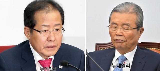 ▲ 홍준표(좌) 무소속 의원과 김종인 국민의힘 비대위원장. ⓒ뉴데일리DB