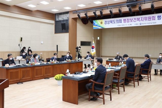 ▲ 경북도의회 행정보건복지위원회(위원장 김하수)는 지난 12일부터 13까지 이틀간 행정보건복지위원회 소관 출자출연기관에 대한 ‘2020년도 행정사무감사’를 이어갔다.ⓒ경북도의회