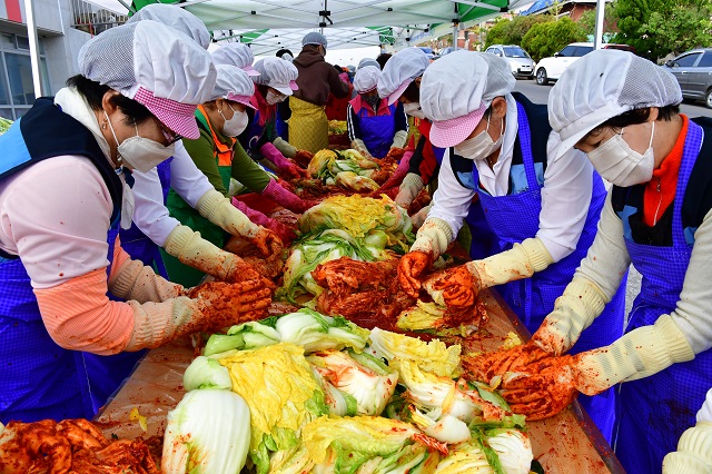 ▲ 월성원자력본부(본부장 노기경)는 ‘사랑의 김장 나누기’ 봉사활동을 펼치고 있다.ⓒ월성본부