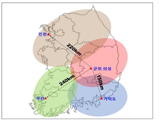 ▲ 홍준표 의원이 밝힌 4대 관문공항(Gateway Airport) 구상도.ⓒ홍 의원실